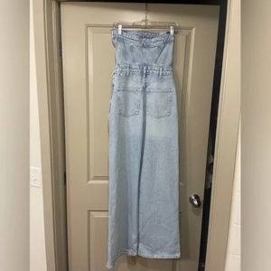 Zara Corset Denim Jumpsuit